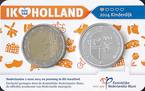 Holland Coincard 2014 met zilveren penning